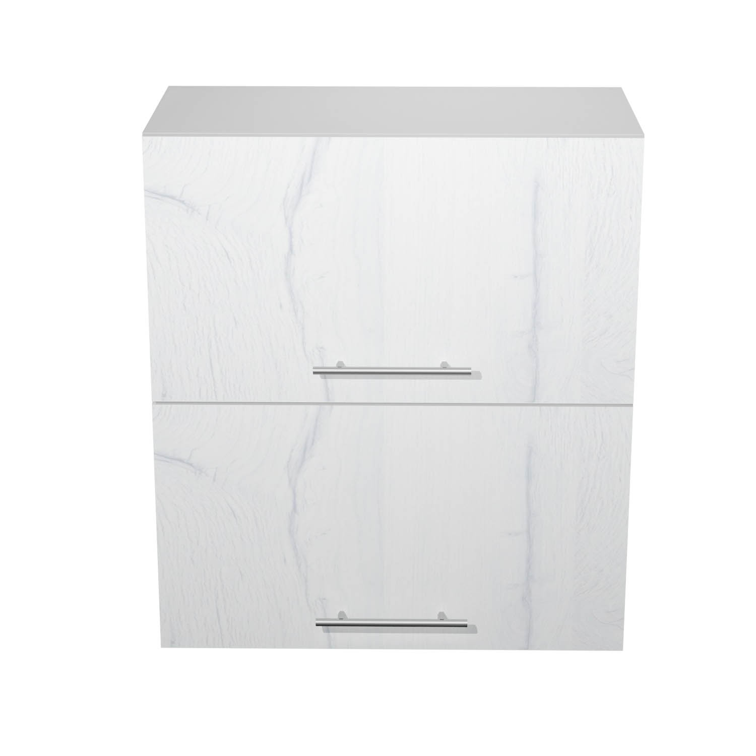 Шкаф навесной 600х676х290 мм BROZEX-WOOD Camellia Горизонт, с двумя дверцами, серый / юта