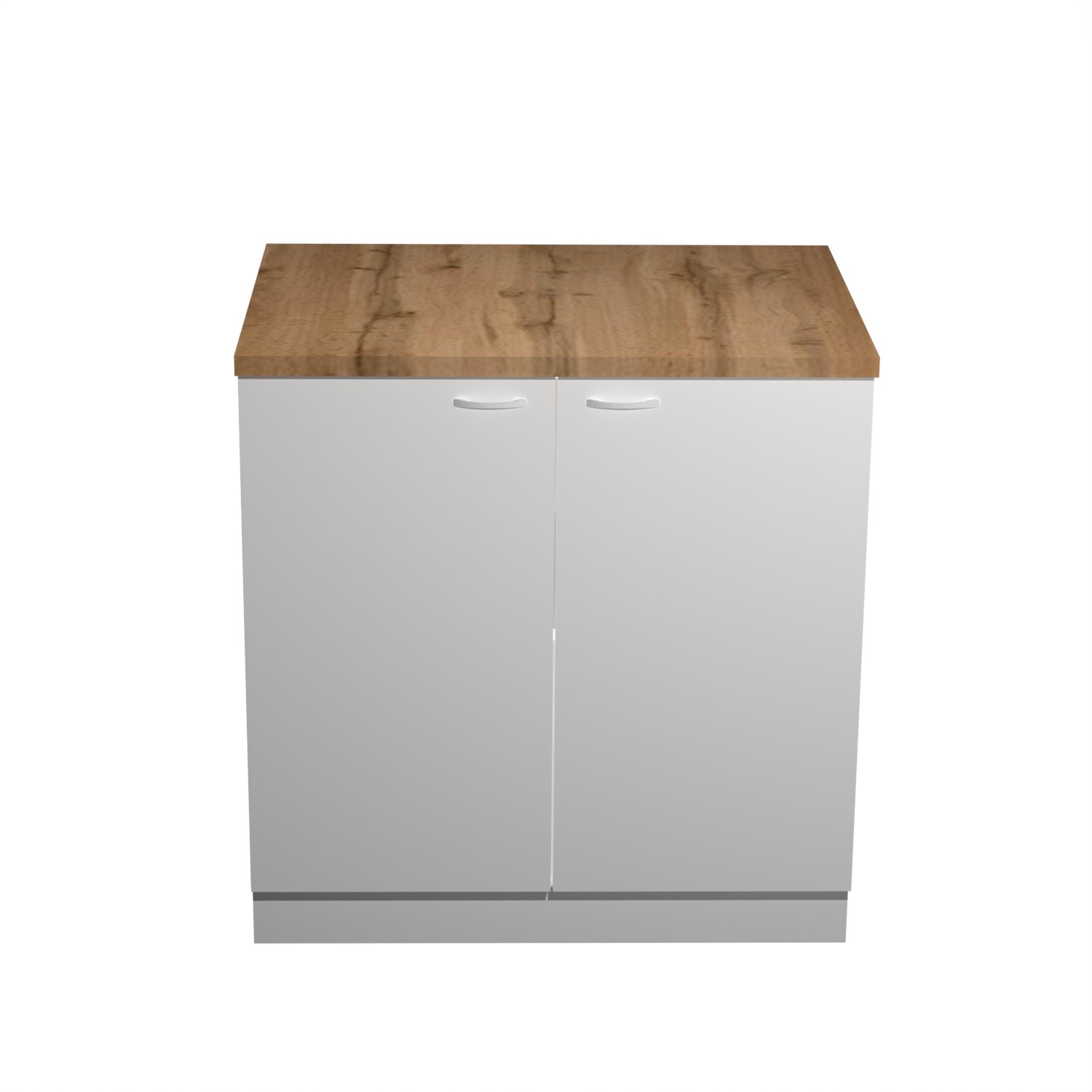 Шкаф напольный 800х850х480 мм BROZEX-WOOD Liberty, с двумя дверцами, белый