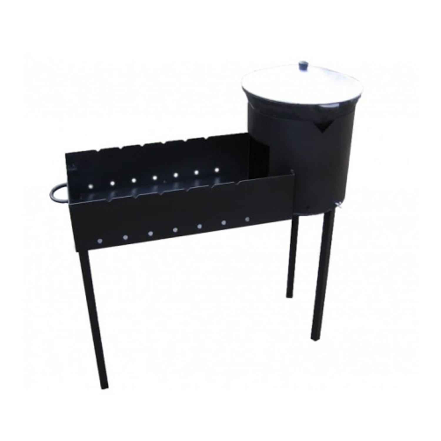 Мангал 55х36х16 см, с печью для казана 12 л, без шампуров