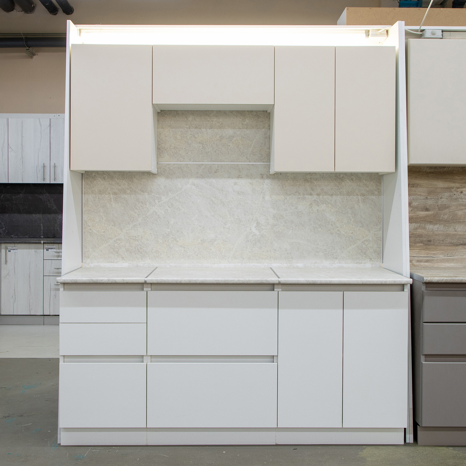 Шкаф напольный 600х850х600 мм BROZEX-WOOD Стиль, с двумя дверцами, белый