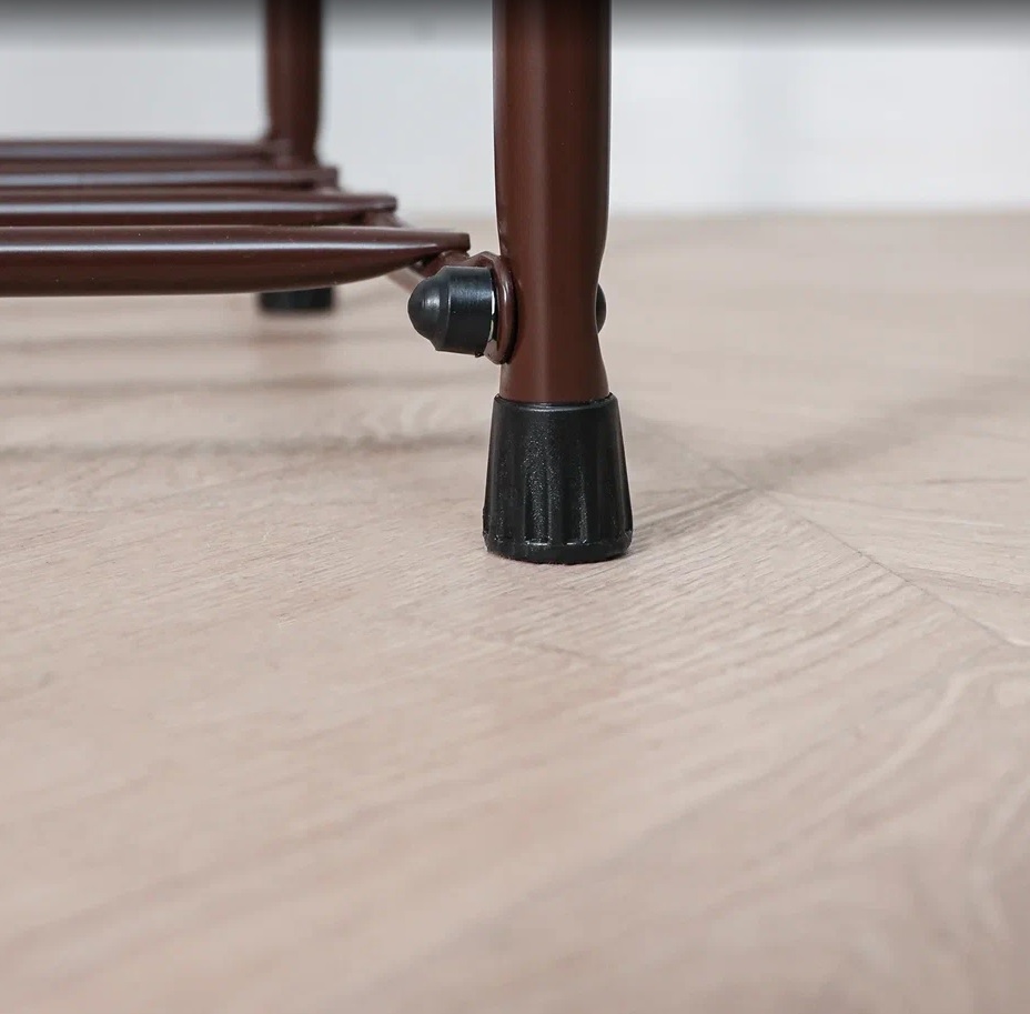 Этажерка "обувница" металл. "Альфа 33" 3полки, ш.0,87м, в.0,4м, гл.0,3м Коричн. ПДОА33 КОР "ЗМИ"*1