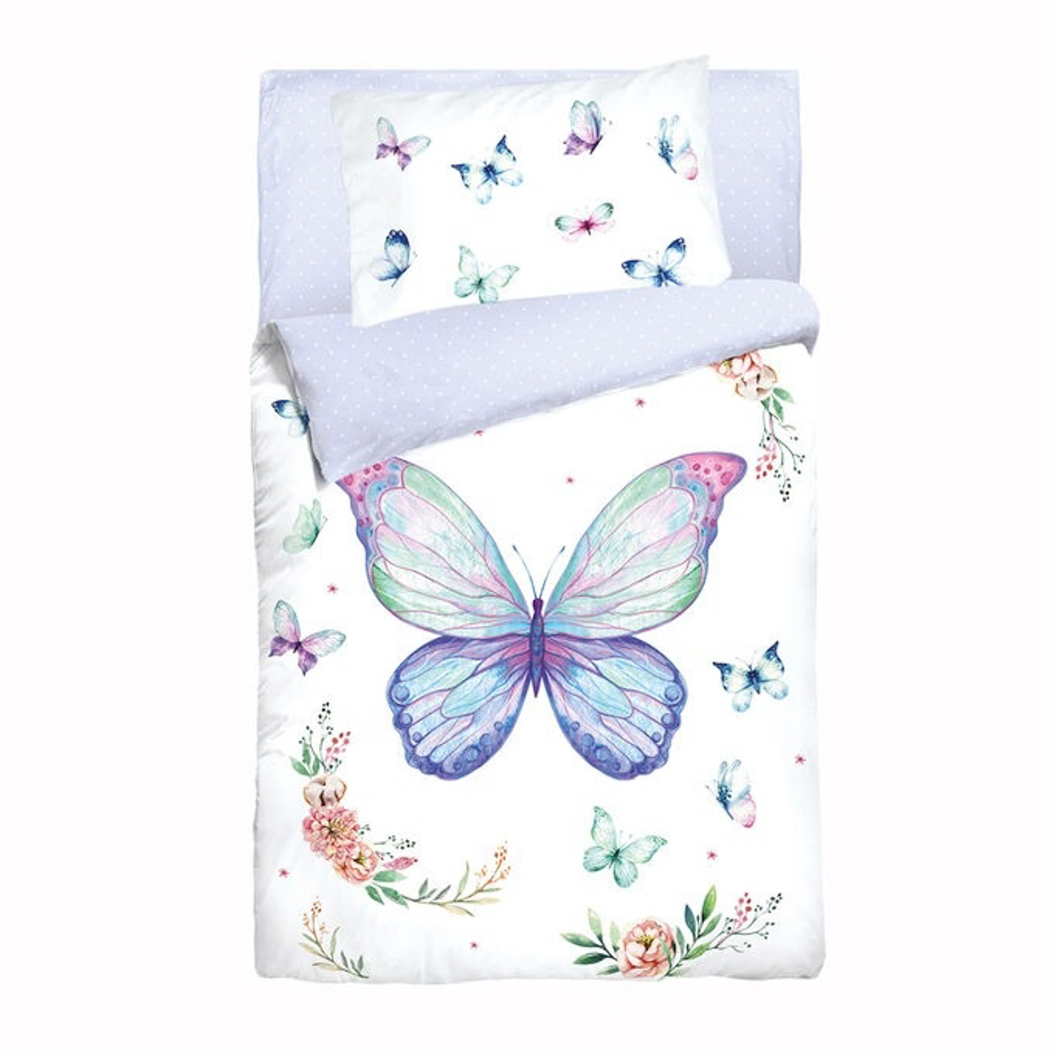 Постельное белье детское ясли бязь-люкс Облачко 26018+8420/7 15 0814 My Princess нав40*60 *1