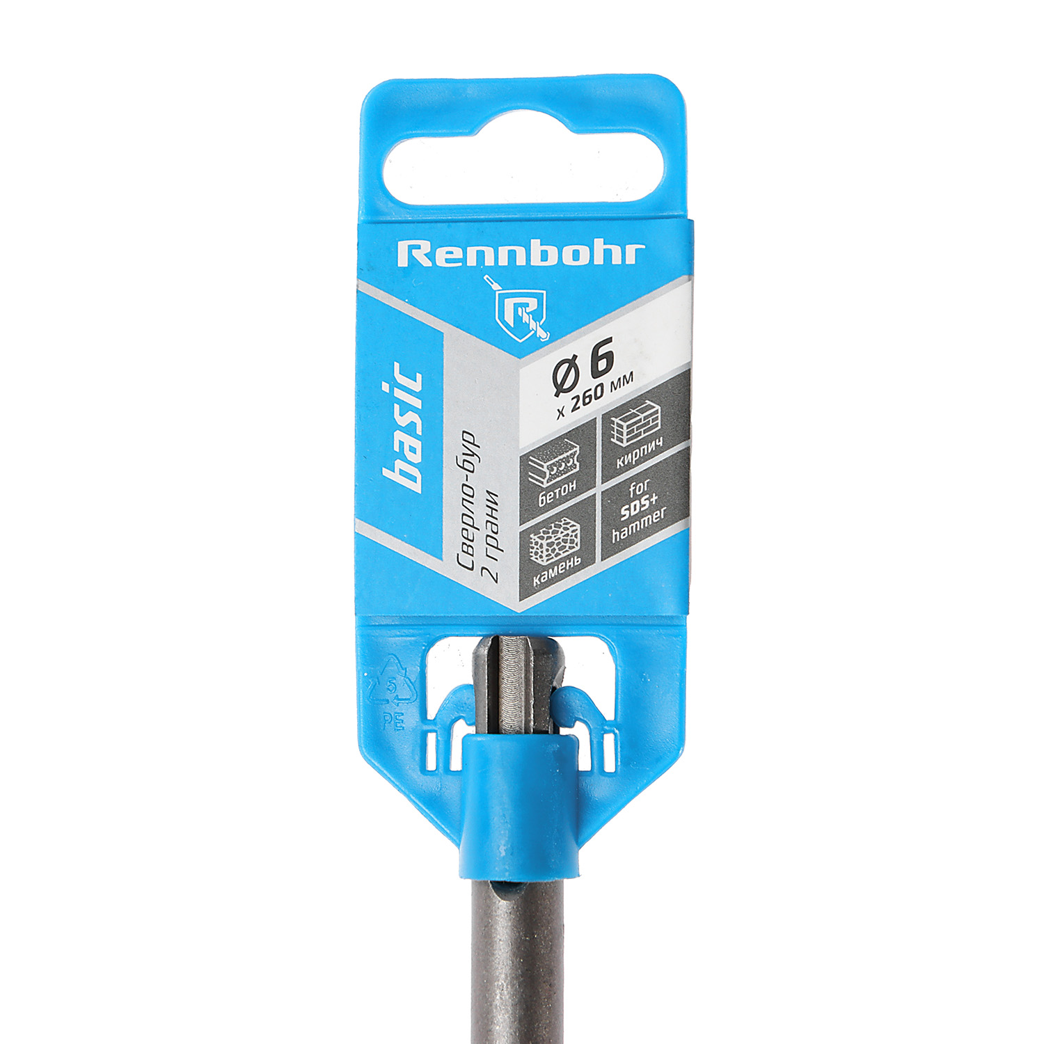 Бур по бетону 6*260мм SDS-plus 2 грани арт.690626 Rennbohr Basic *1/25/200 Бур по бетону 6*260мм SDS-plus 2 грани арт.690626 Rennbohr Basic *1/25/200