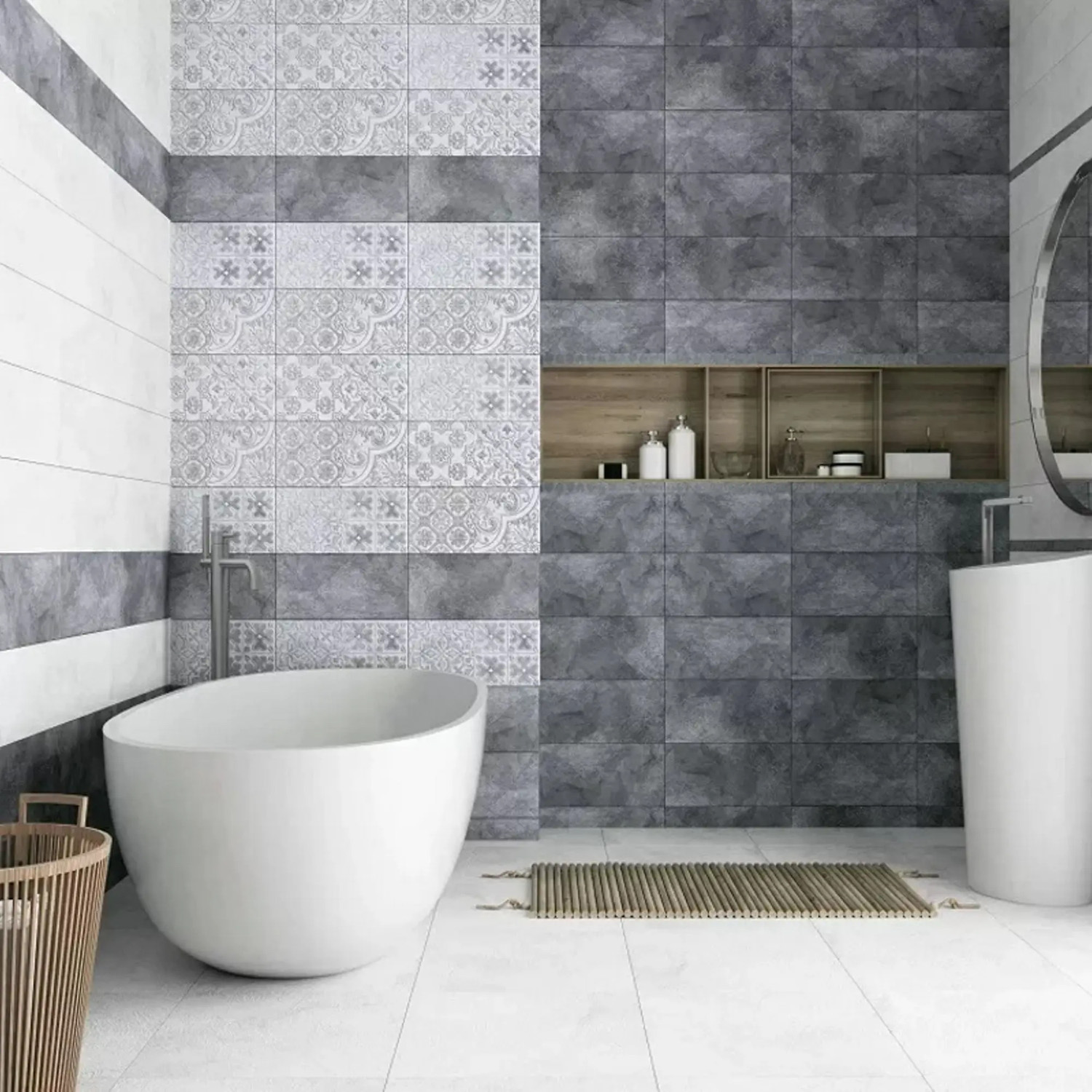 Плитка декоративная LB Ceramics Кампанилья тип 1, 40х20 см, серый