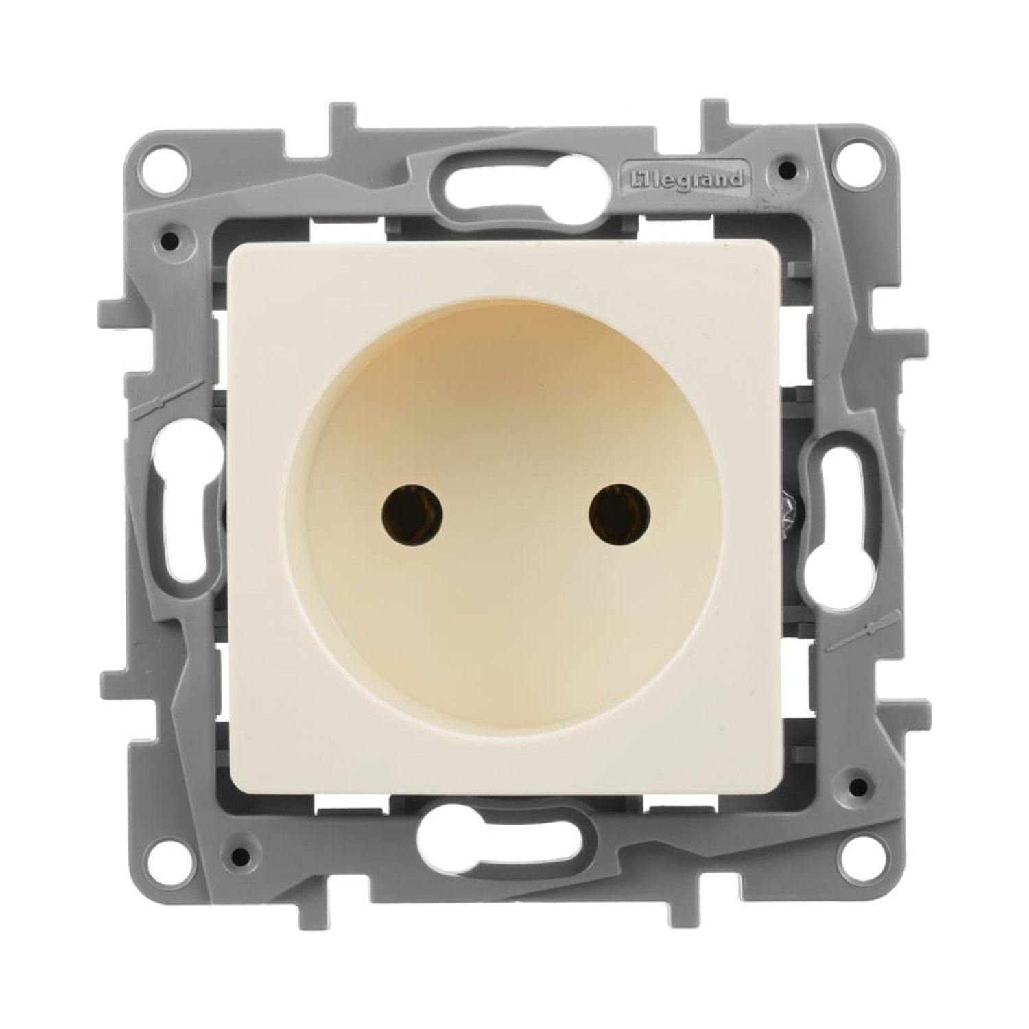 Механизм розетки 1-м СП Etika 16А без заземл. винт. клеммы сл. кость Leg 672320