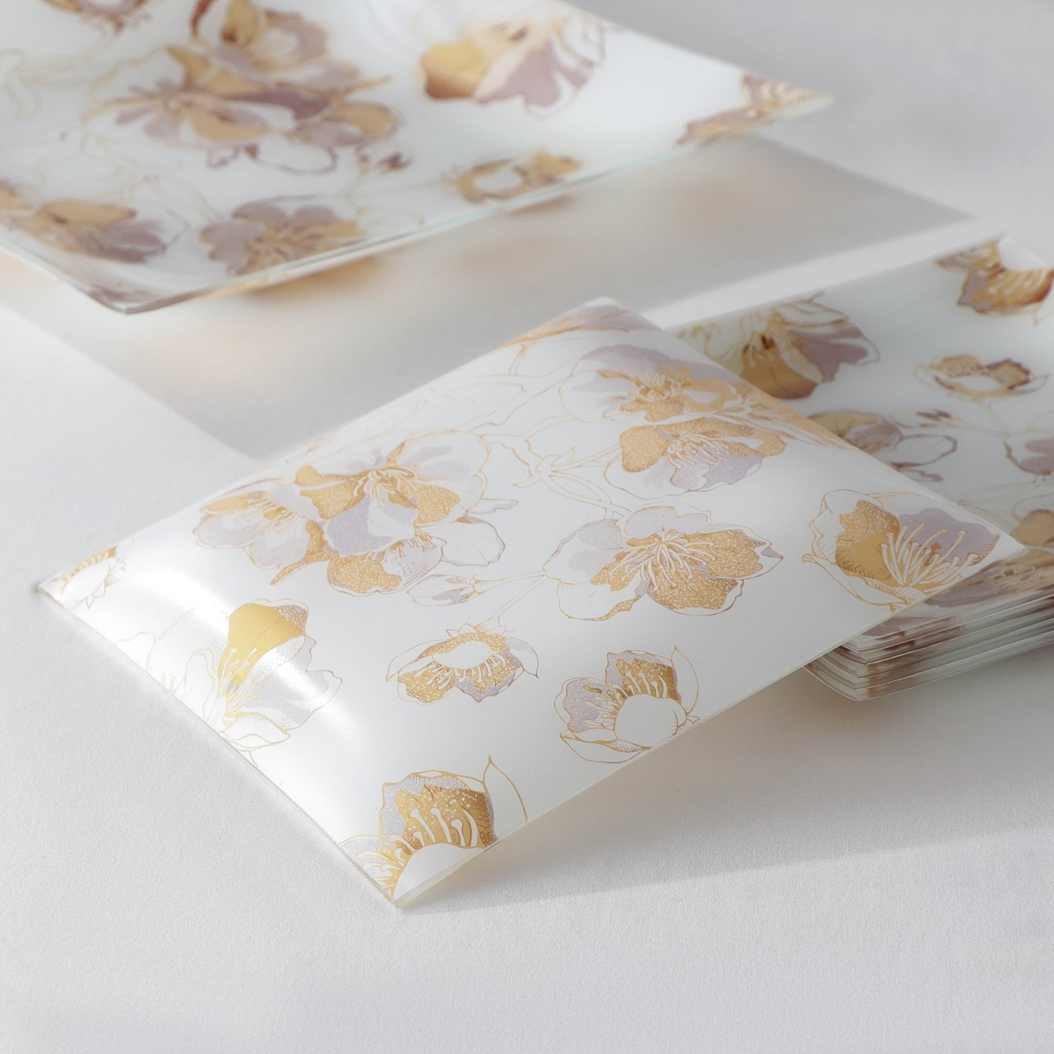 Набор столовый 7 предметов "Золотые цветы" (29,5 см - 1 шт, 19,5 см - 6 шт) 7334464