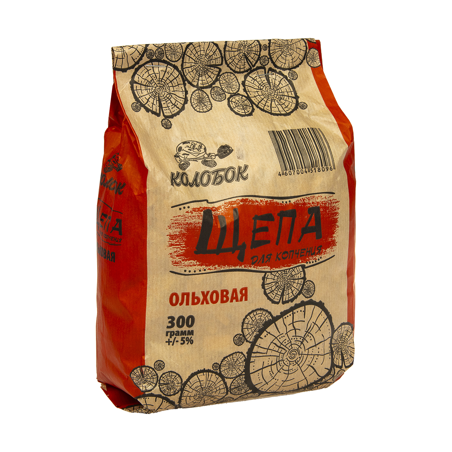 Щепа для копчения «Ольховая» Колобок, 300 г Щепа для копчения «Ольховая» Колобок, 300 г