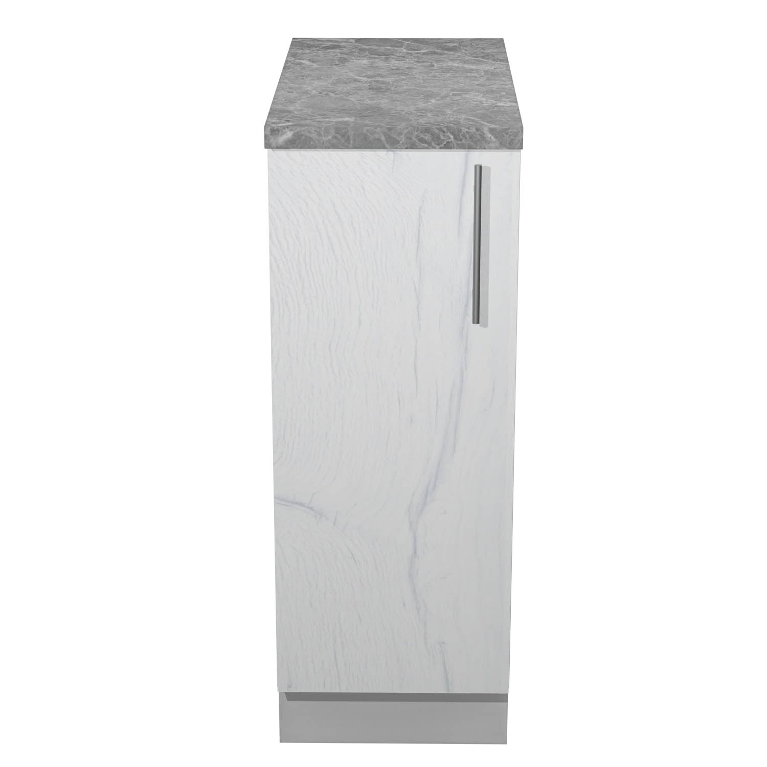 Шкаф напольный 300х850х600 мм BROZEX-WOOD Camellia, с дверцей, серый / юта