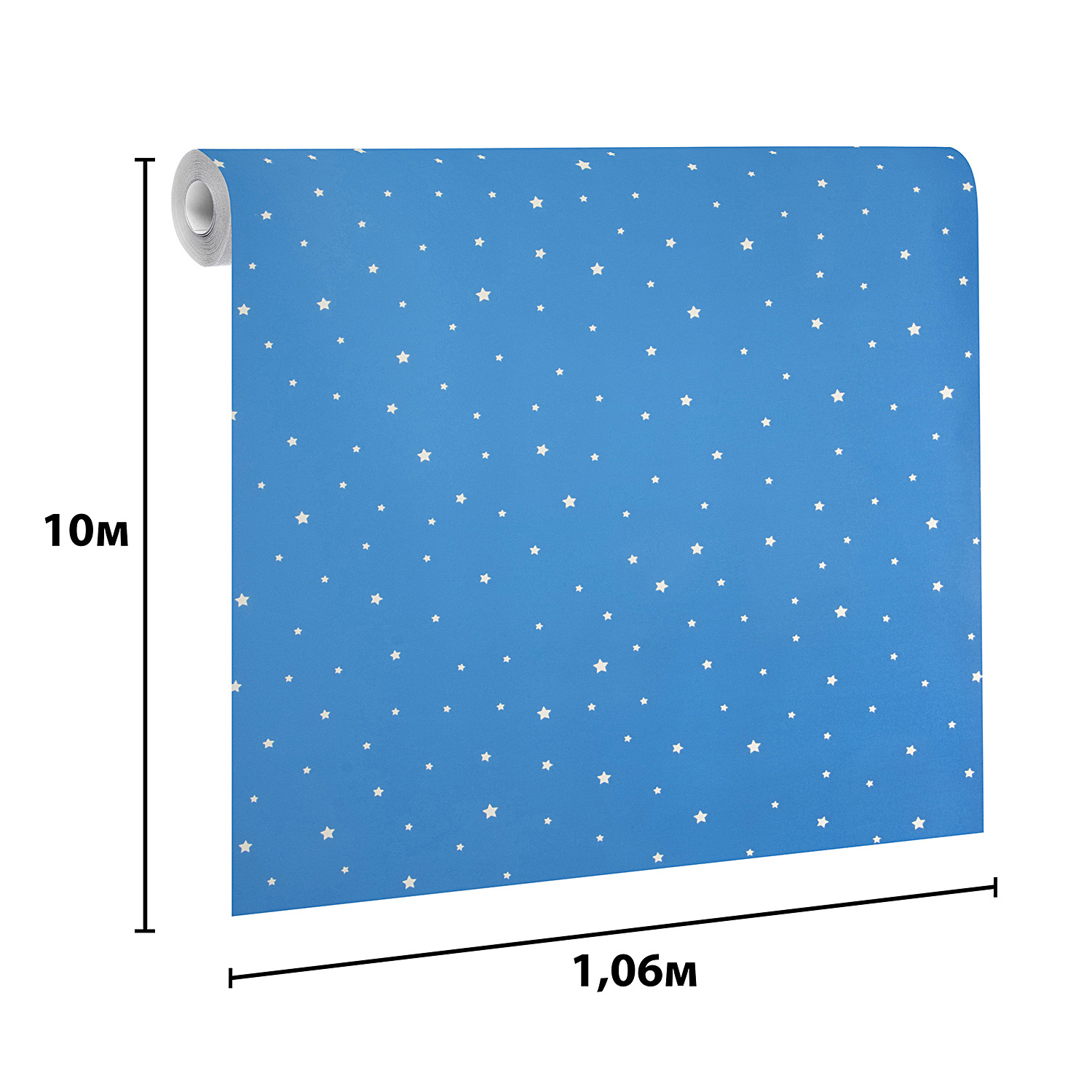 яяяОбои флиз Авангард 1,06*10м 11-251-01 звезды синий   *1/9