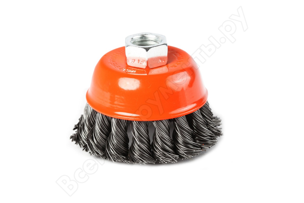 Щетка-крацовка "чаша" витая проволока 75мм*ХМ14мм PATRIOT *1/60