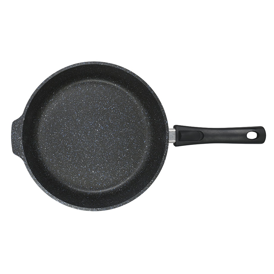 Сковорода алюмин. антипригарная "Kukmara" "Granit" black d28см Съемн.руч. сггч282а *1/4