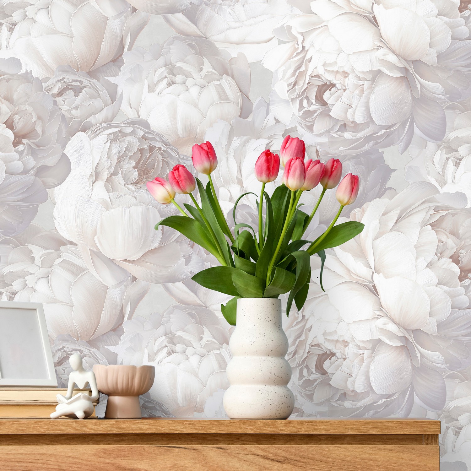 Обои флиз Victoria Stenova Stenova Peony (бел.) 585332 1.06*10м *6