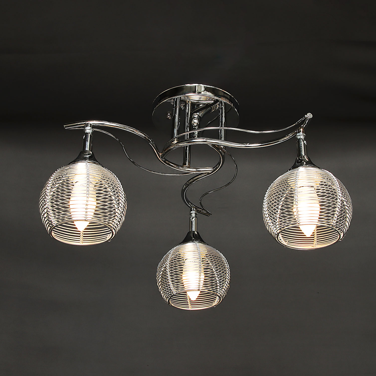 Люстра Verner Lighting Шарм К0593/3, 60 Вт, E27, 3 лампы, хром