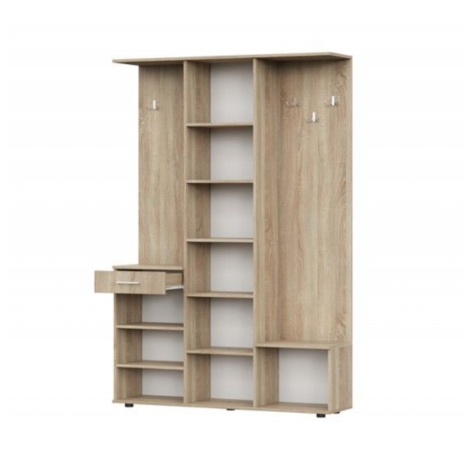 Прихожая 1350*330*1990 "ПР 1" Дуб Сонома/Белый комплект 3 коробки *1