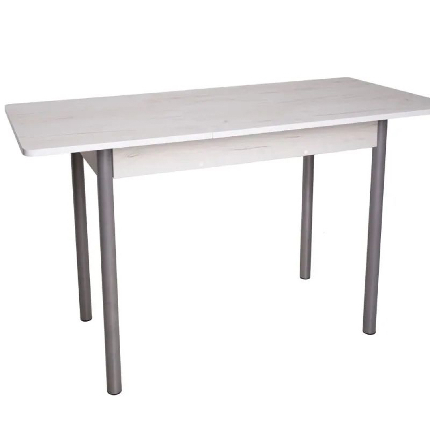 Стол раздв.ОРФЕЙ-ЭКОНОМ 940(+300)*585*h750мм ЛДСП дуб крафт белый+ опоры МЕТАЛЛ серый *1