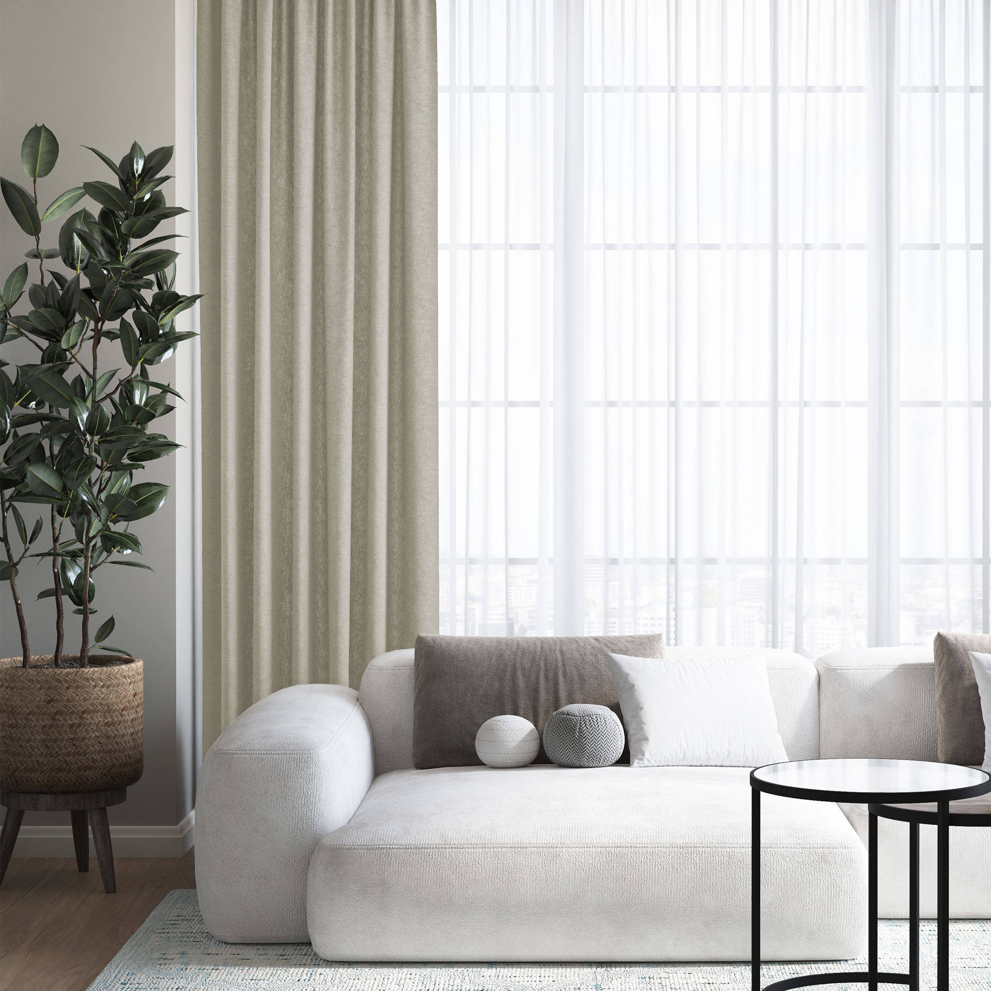 Штора блэкаут бархат 150*270см туман Волшебная ночь *1/4