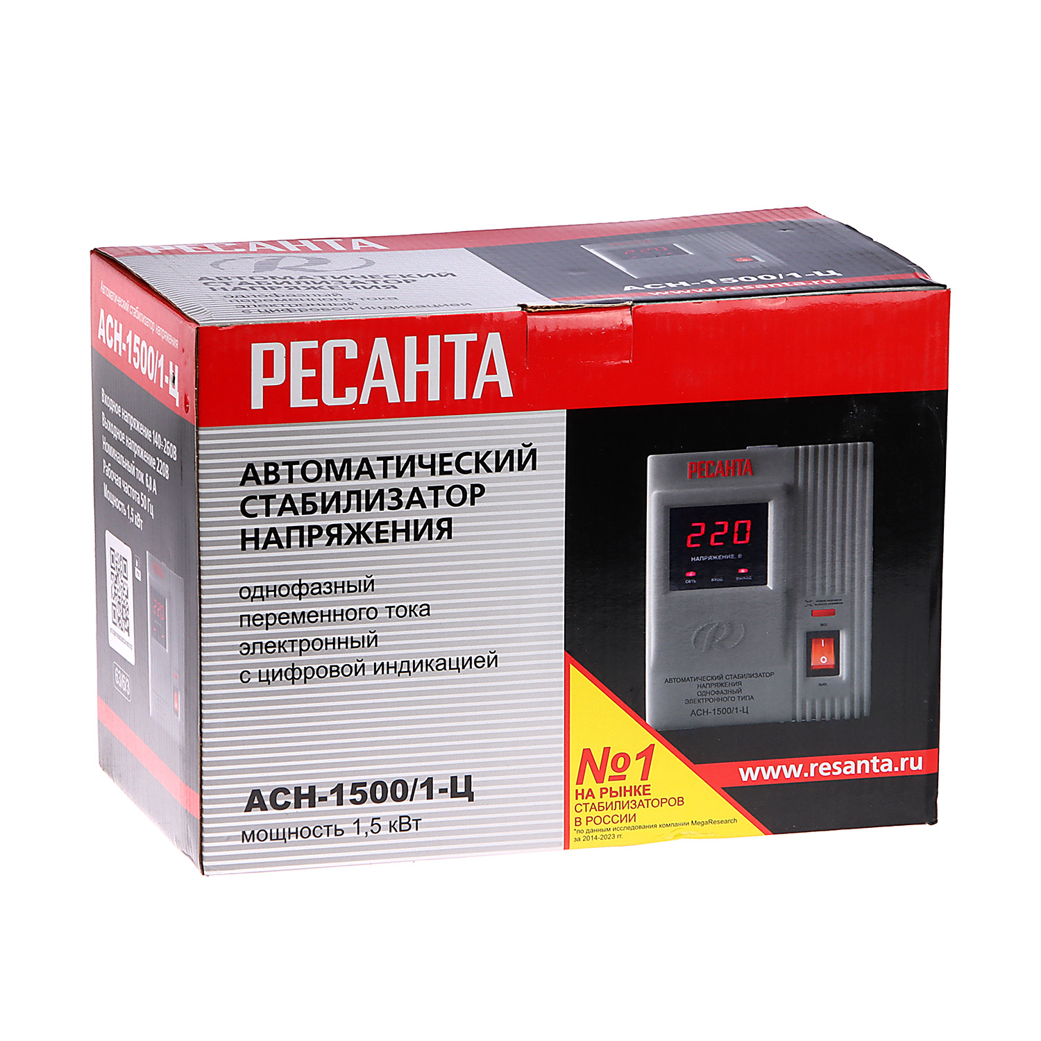 Стабилизатор напряжения АСН-1 500/1-Ц РЕСАНТА *1