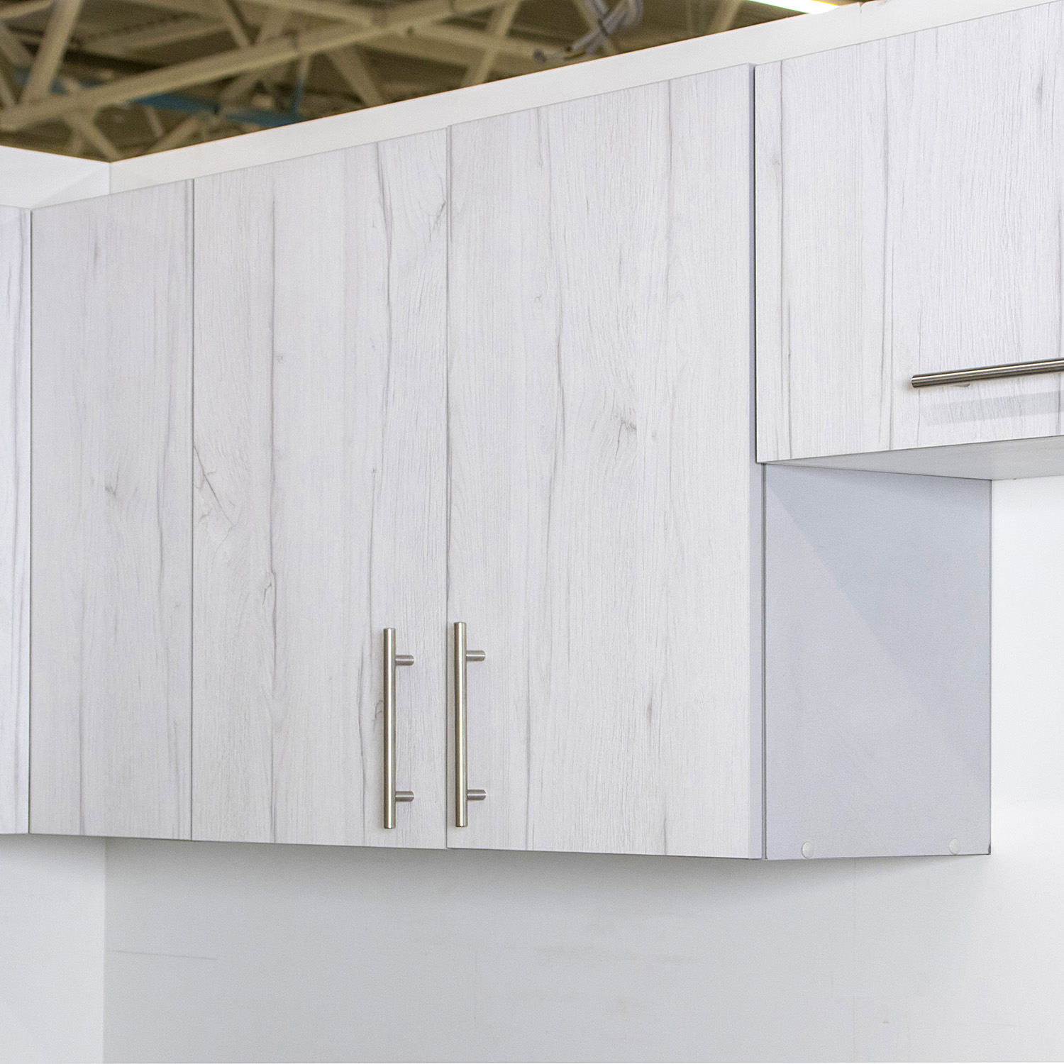 Шкаф навесной 600х676х290 мм BROZEX-WOOD Camellia, с двумя дверцами, серый / юта