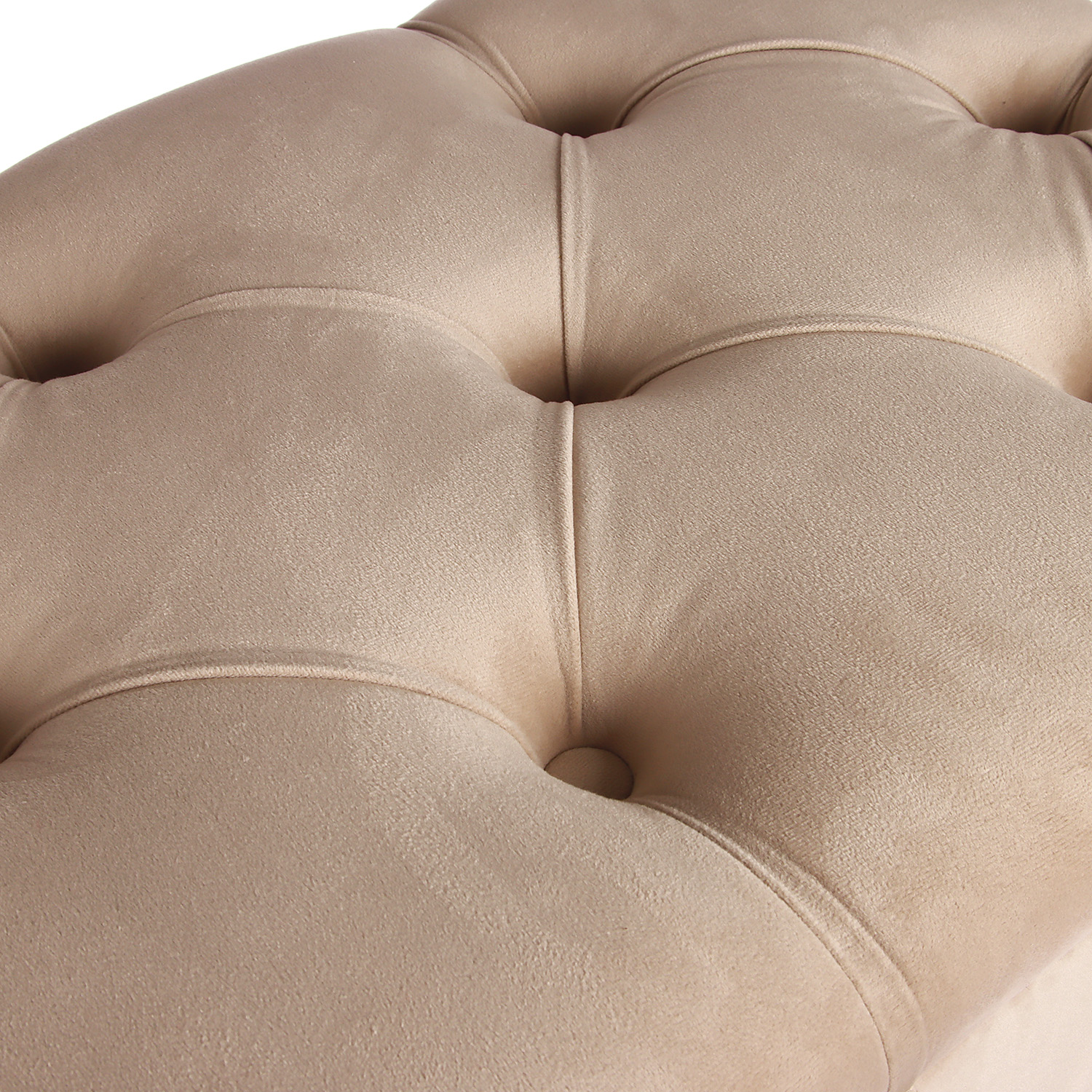 Банкетка FORPOST, 40х48х75 см, каретная стяжка, велюр конфетти крем, бежевый