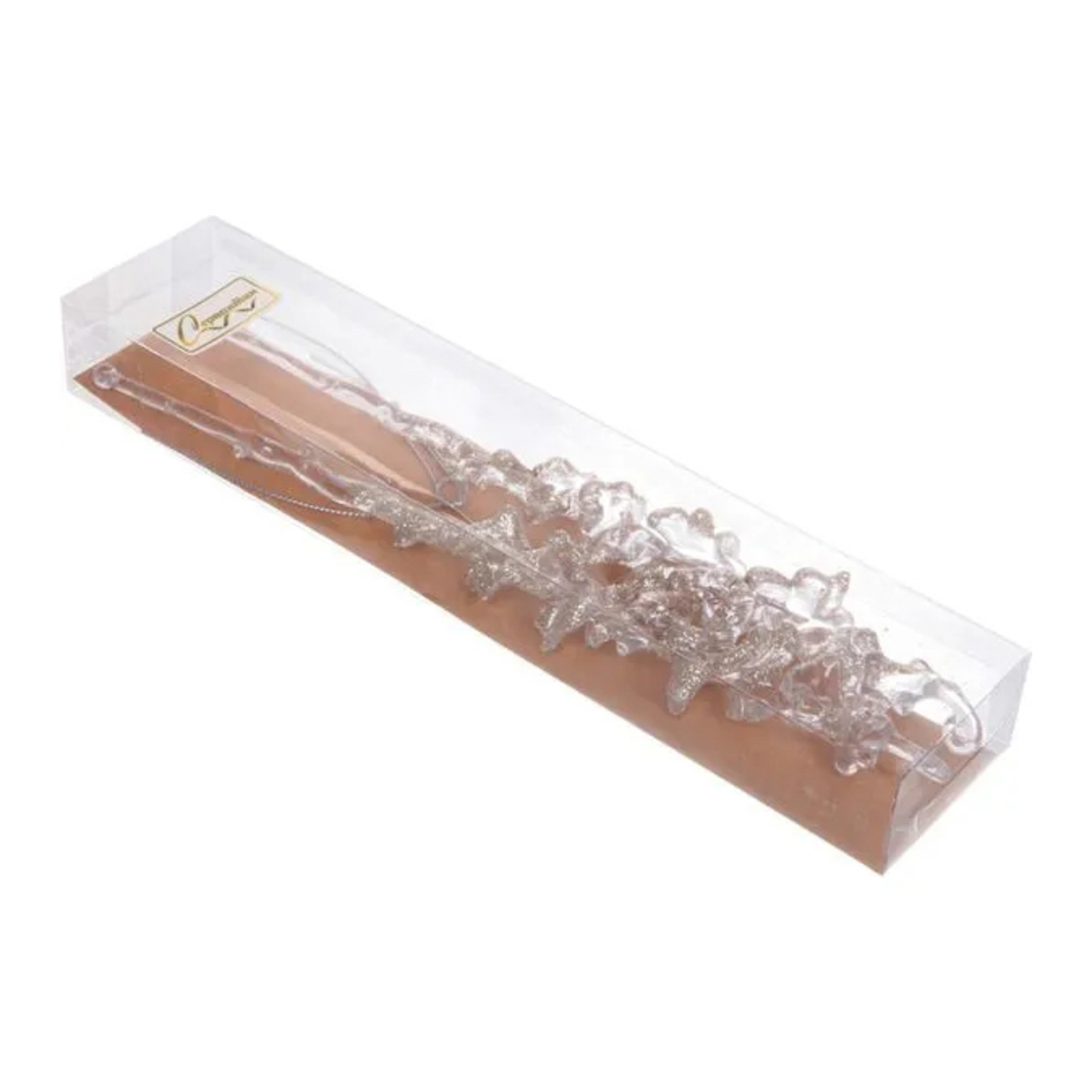 Подвеска "Кристальная сосулька" 26 см (набор 2 шт), Шампань