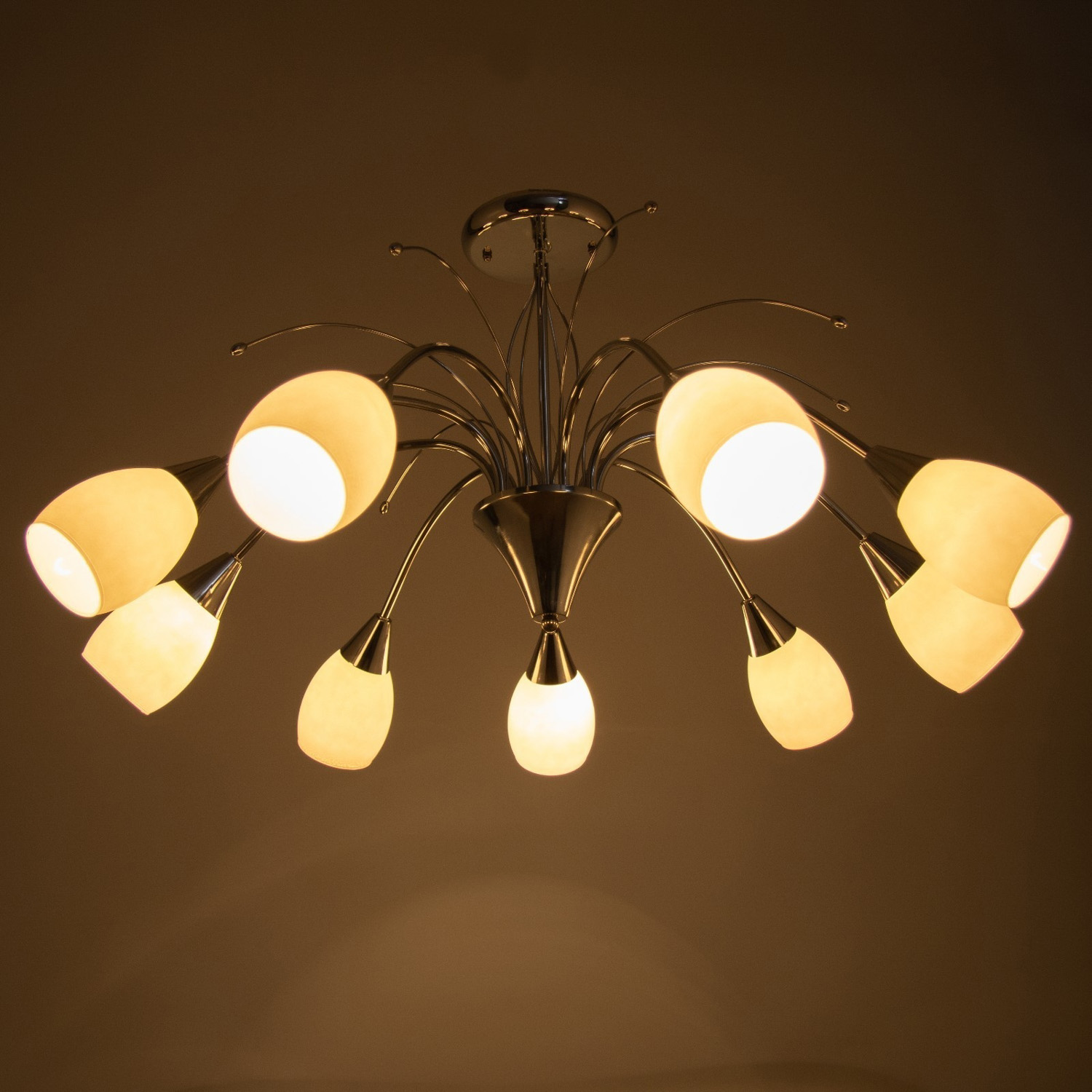 Люстра "Федерика" 9хЕ14 40Вт хром 85х85х40 см BayerLux 9408367	S=18м2  *1