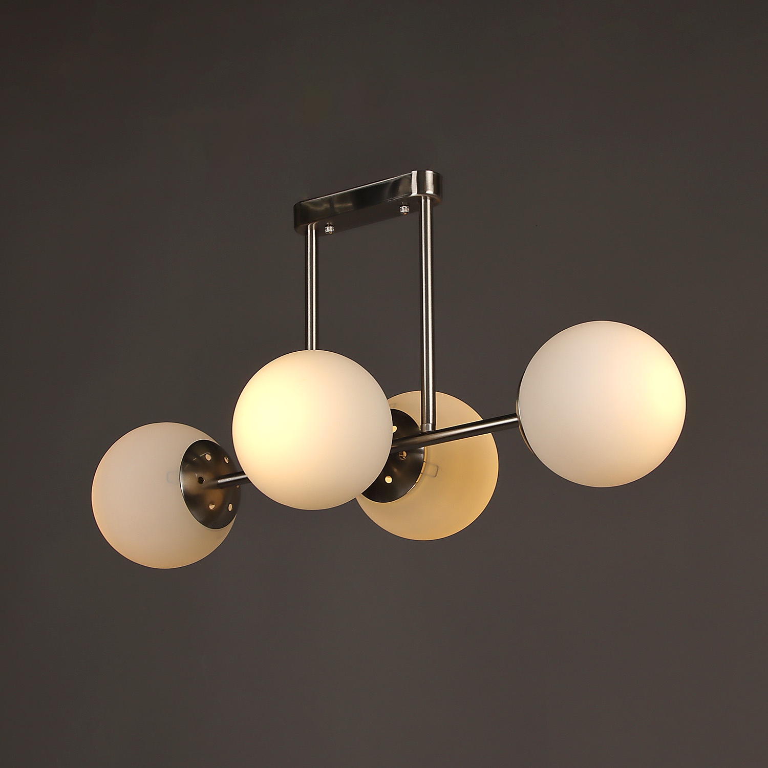 Светильник потолочный N36365/4 SN  4*40W E27 220V (l-610;w-320; h-290) S=16м2 VERNER LIGHTING *1