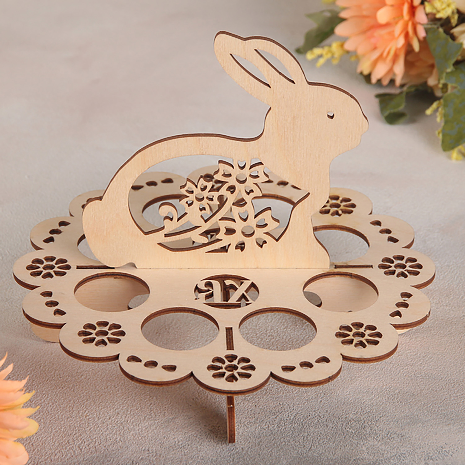 Подставка для пасхальных яиц Зайчик, 20х20х16 см  4777881