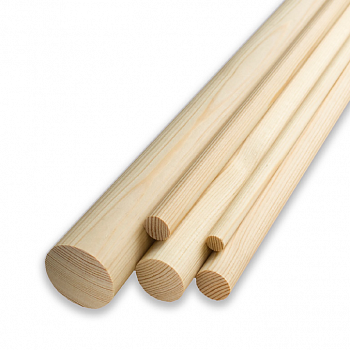 Круглый погонаж 2.1-2.2 м, 28 мм, сращенный, без сучков