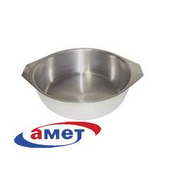 Тарелка нерж. 0,8л глубокая d17см, выс.5см 1с875  "АМЕТ" (Аша) *1/20