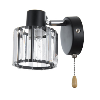 яяяБра с переключателем 59386/1 E14 40Вт черный-хром 19х11х12см 5169281 *1