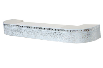 Карниз потолочный 3-рядный Белый/хром Кружево 2,0м Легранд *1/5