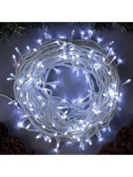 Гирлянда «Нить» Luazon Lighting, 20 м, 8 режимов, белый, 200 LED, IP44, 220 В