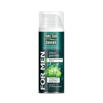 яяяПена д/бритья ЧИСТАЯ ЛИНИЯ д/чувств. кожи 200мл. *1