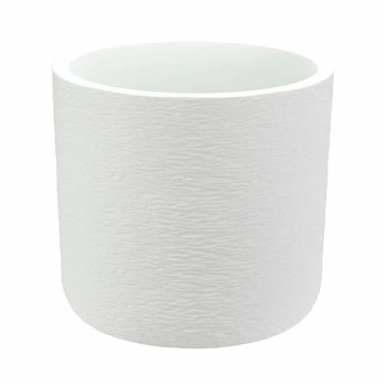 Кашпо пластм. "Сланец" 9,5л d верха 280мм h265мм со вставкой Белый М3200 ("М-П")*1/6