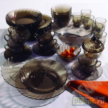 Набор столовый стекло Luminarc 19пр/6перс."Океан эклипс" дымч. Н0329/L5108 (Франция)