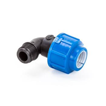 Угольник ПНД компрессия Ø 25х1/2" наружрезьба *1/80