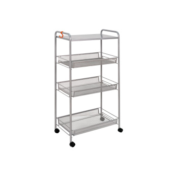 Этажерка металл. "Ладья34КС" 4-х ур.: 3 корз.+Полка, в.0,88м,ш.0,45,гл.0,3м, на кол. Граф. Э357ГФ *1