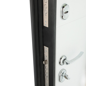 Дверь входная 2050х860х100 мм Дверной континент Новелло, левая, графит/белый