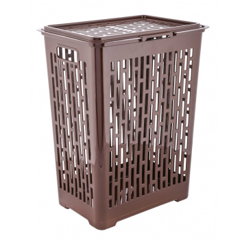 Корзина для белья пластм. 45л "Матрица" 420х305х545мм Коричневый М7486 (ЗПИ "Альтернатива") *1/4