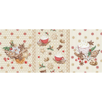 Полотенце вафельное 48*60см на хангере Уютный вечер рисунок в ассортименте Touch *6/84