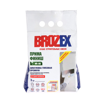 Шпаклевка гипсовая 3 кг BROZEX Прима Финиш WR 80