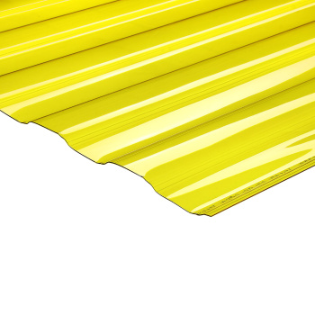 Профилированный поликарбонат С-8-У стандарт, Желтый 1,15*2м