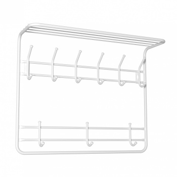 Вешалка настенная с полкой 2-х ярусная 800х740х250мм Белый ВСП 9 Б ("ЗМИ") *1