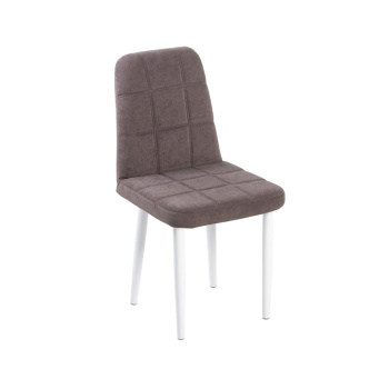 Стул АВИНЬОН 400x380xh930 Парма 1004 Какао+металл.каркас фантом Белый *4