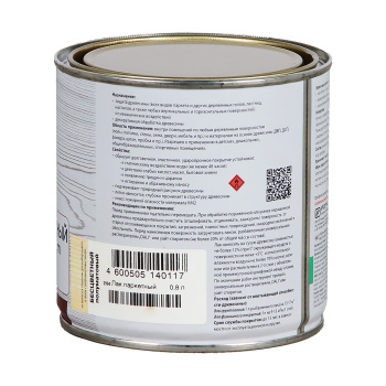 Лак алкидно-уретановый Eurotex Premium, 0.8 л, паркетный, полуматовый Лак алкидно-уретановый Eurotex Premium, 0.8 л, паркетный, полуматовый