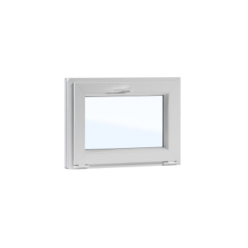 Окно ПВХ 700х500 мм, фрамуга (размер без учета подрамного профиля 30мм) стеклопакет 1-кам, 24мм