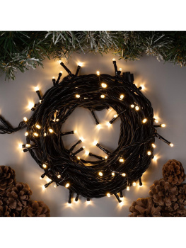 Гирлянда Нить 10м 100LED теплый белый черная нить уличная 220V IP44 3584087  *1/30