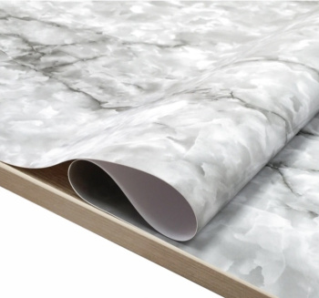 Клеёнка без основы "термо" гладкая "Мрамор бело-сер." шир.0,8м,толщ.0,65мм GW-52189"ТермоКлеёнка"*20