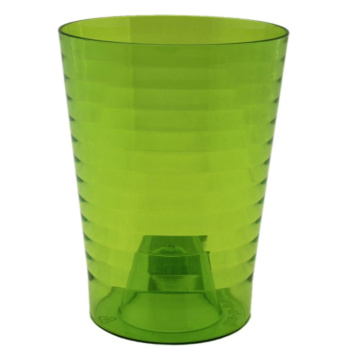 Кашпо пластм. "Эльба" 1,5л d верха 130мм h160мм Зелено-прозрачный д/орхидей Э03 *1/30