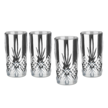 P9319 Набор стаканов 4шт 380мл ЗАЛЬЦБУРГ СИЯЮЩИЙ ГРАФИТ высокие (1/2)